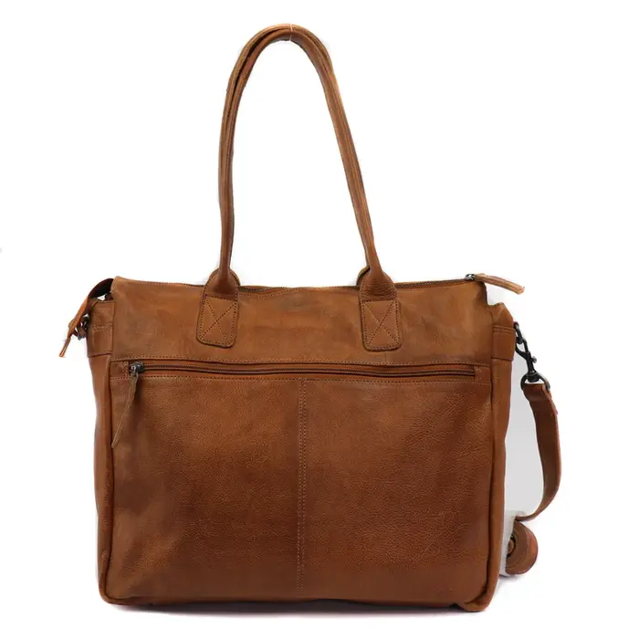 Bear Design Bear Design Binni 15.6" laptop shopper-schoudertas cognac