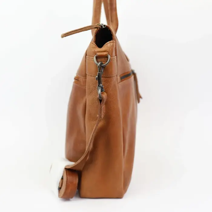 Bear Design Bear Design Binni 15.6" laptop shopper-schoudertas cognac