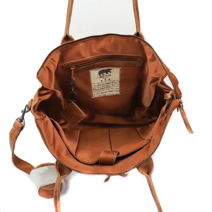 Bear Design Bear Design Binni 15.6" laptop shopper-schoudertas cognac