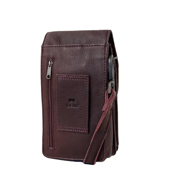Bear Design Bear Design Robbie 2.0 telefoon-schoudertasje bordeaux