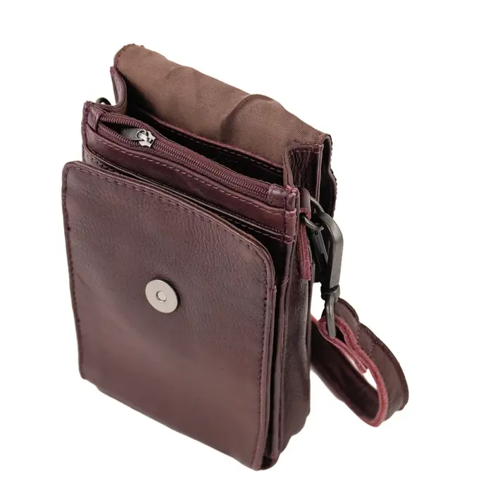 Bear Design Bear Design Robbie 2.0 telefoon-schoudertasje bordeaux