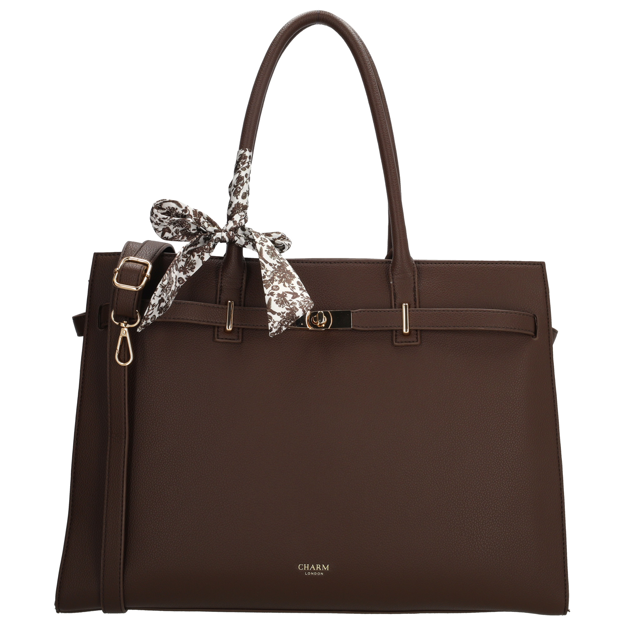 Charm London Charm London The Hamptons Laptoptas 15 inch bruin