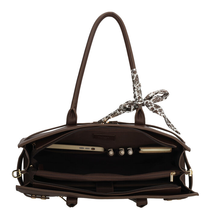 Charm London Charm London The Hamptons Laptoptas 15 inch bruin