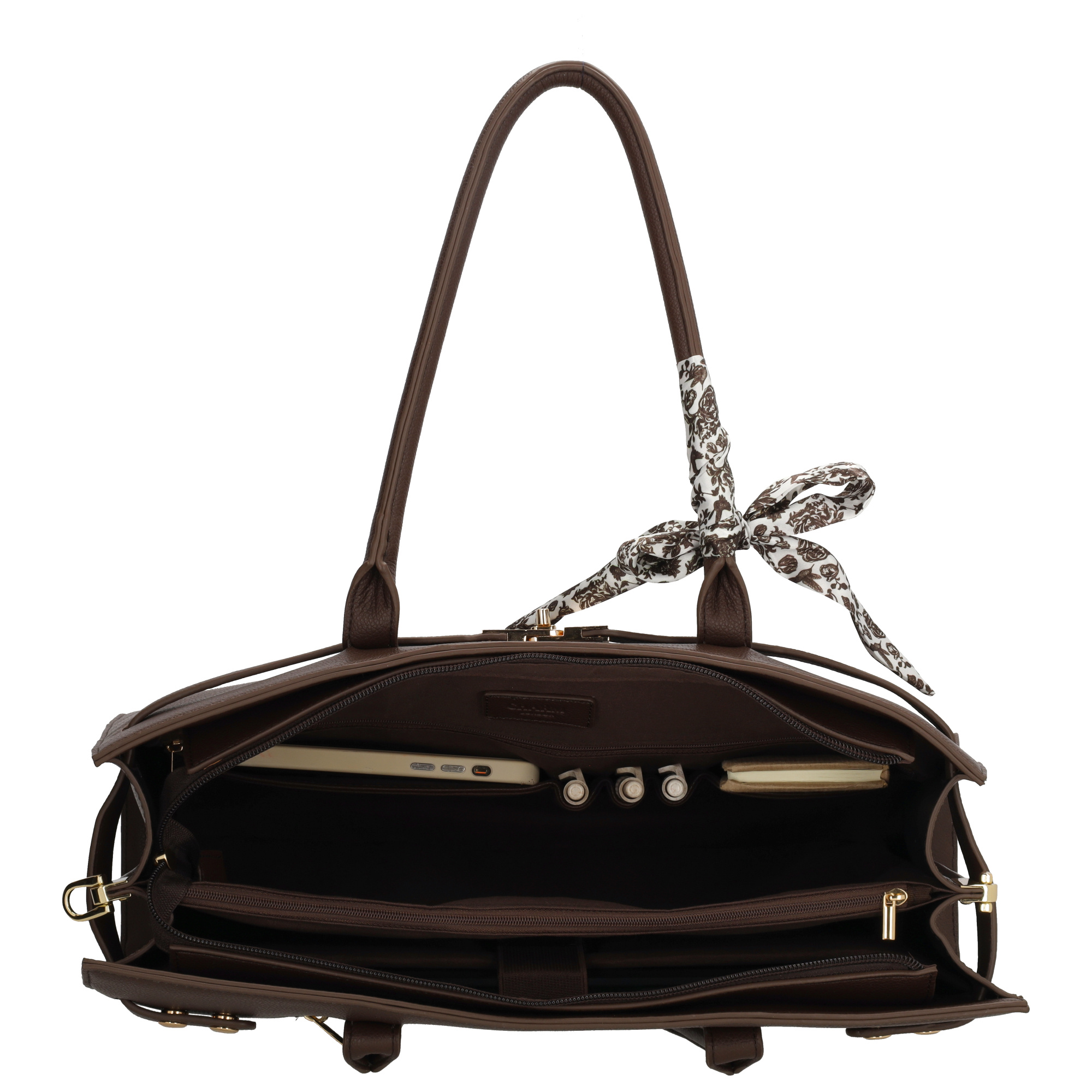 Charm London Charm London The Hamptons Laptoptas 15 inch bruin