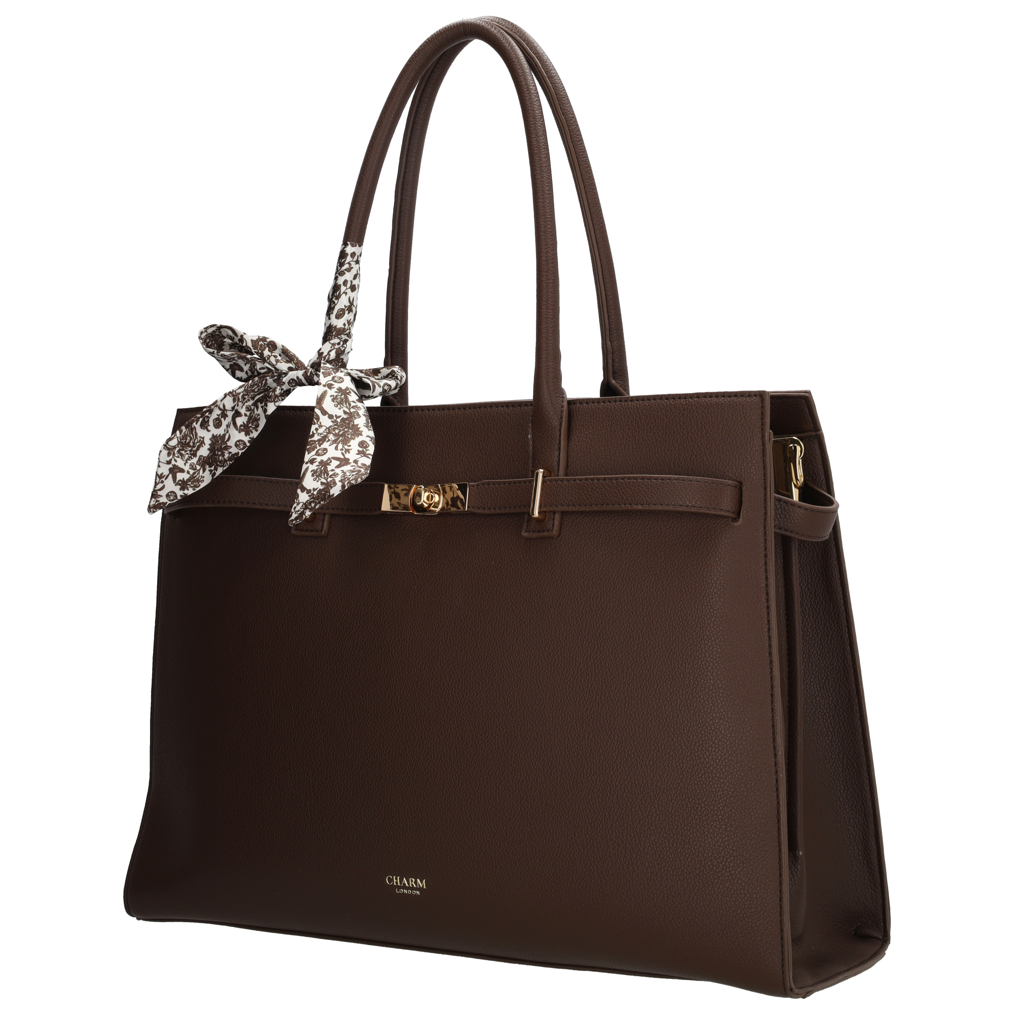 Charm London Charm London The Hamptons Laptoptas 15 inch bruin
