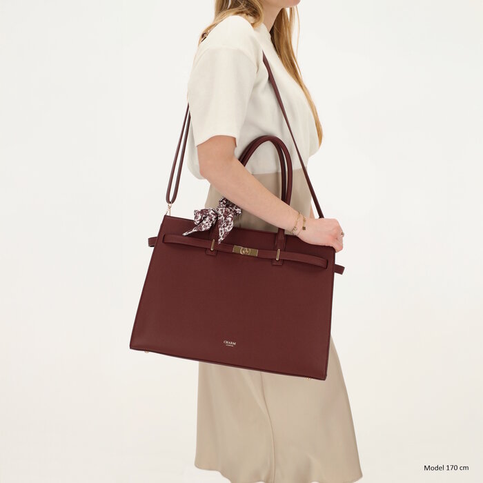 Charm London Charm London The Hamptons Laptoptas 15 inch burgundy