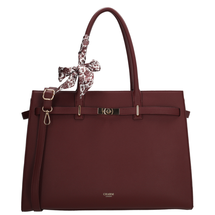 Charm London Charm London The Hamptons Laptoptas 15 inch burgundy