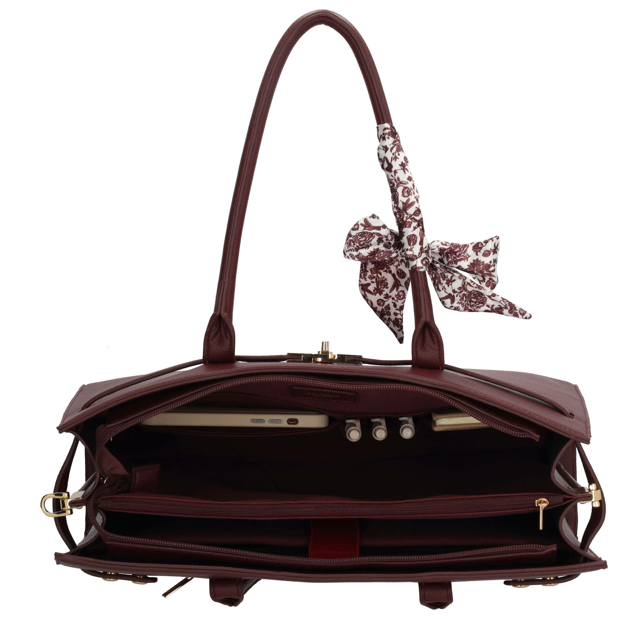 Charm London Charm London The Hamptons Laptoptas 15 inch burgundy