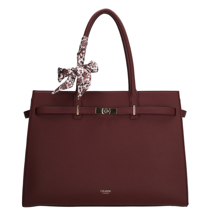 Charm London Charm London The Hamptons Laptoptas 15 inch burgundy