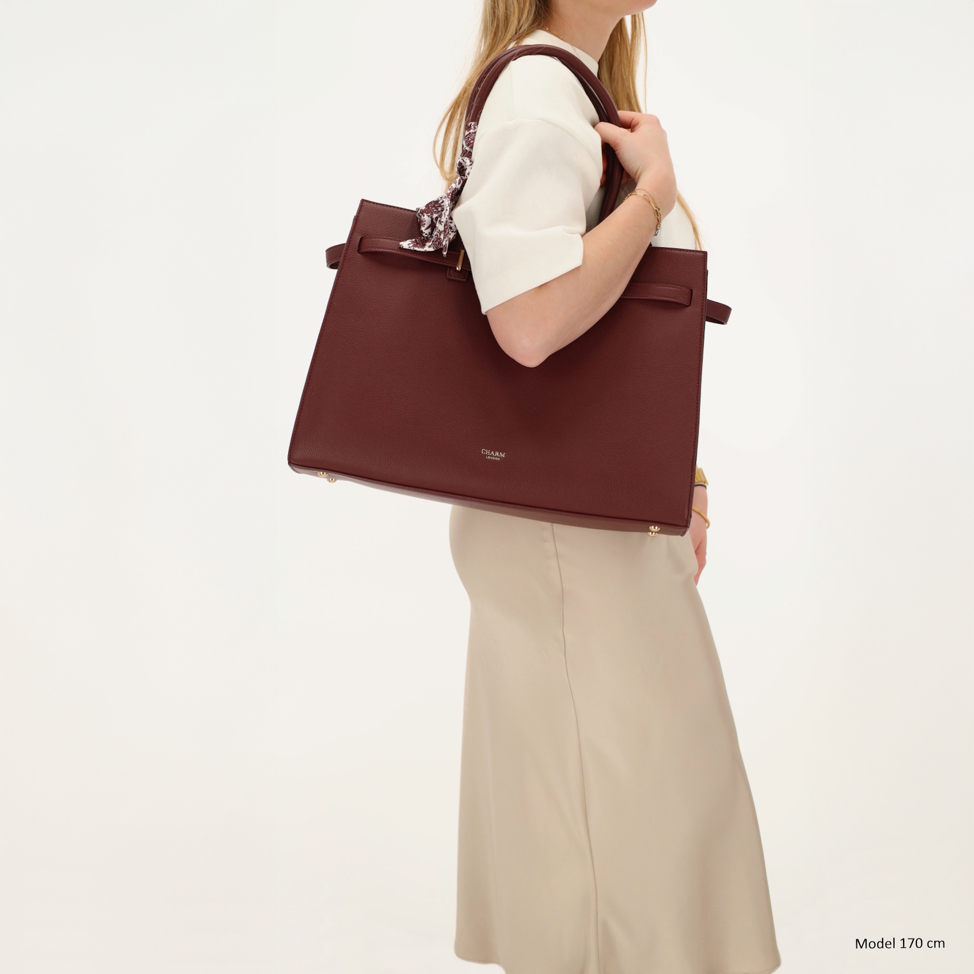 Charm London Charm London The Hamptons Laptoptas 15 inch burgundy