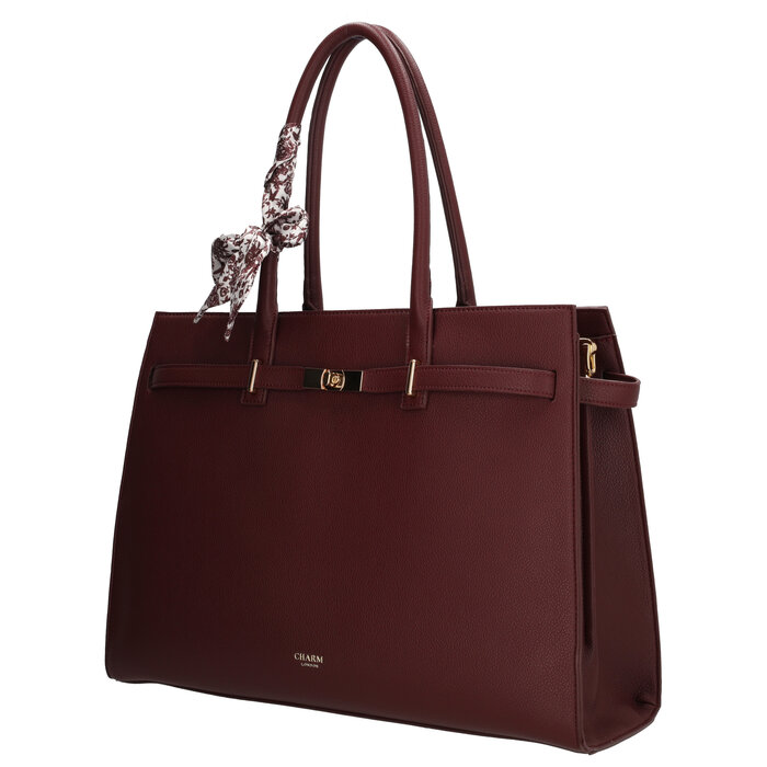 Charm London Charm London The Hamptons Laptoptas 15 inch burgundy