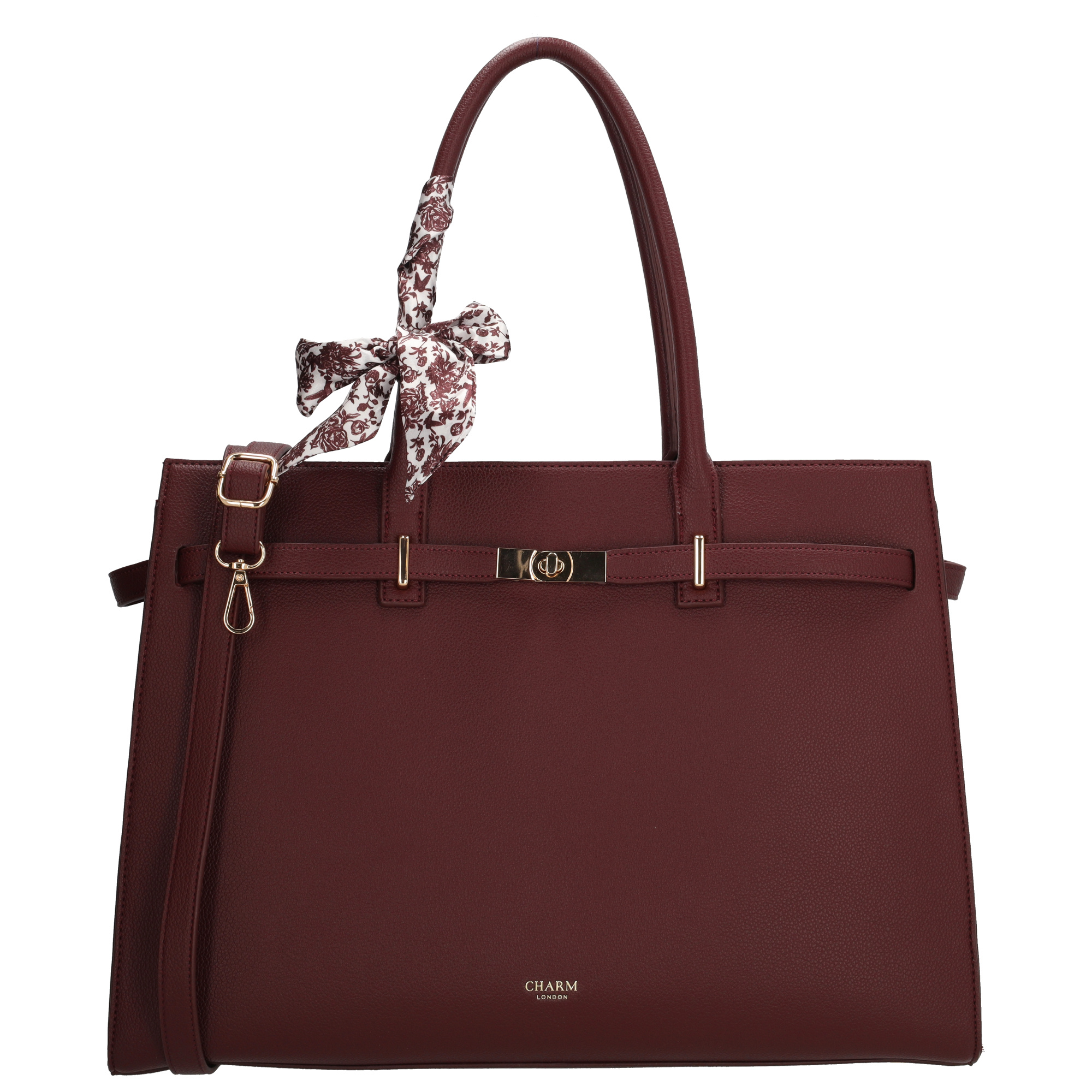 Charm London Charm London The Hamptons Laptoptas 15 inch burgundy