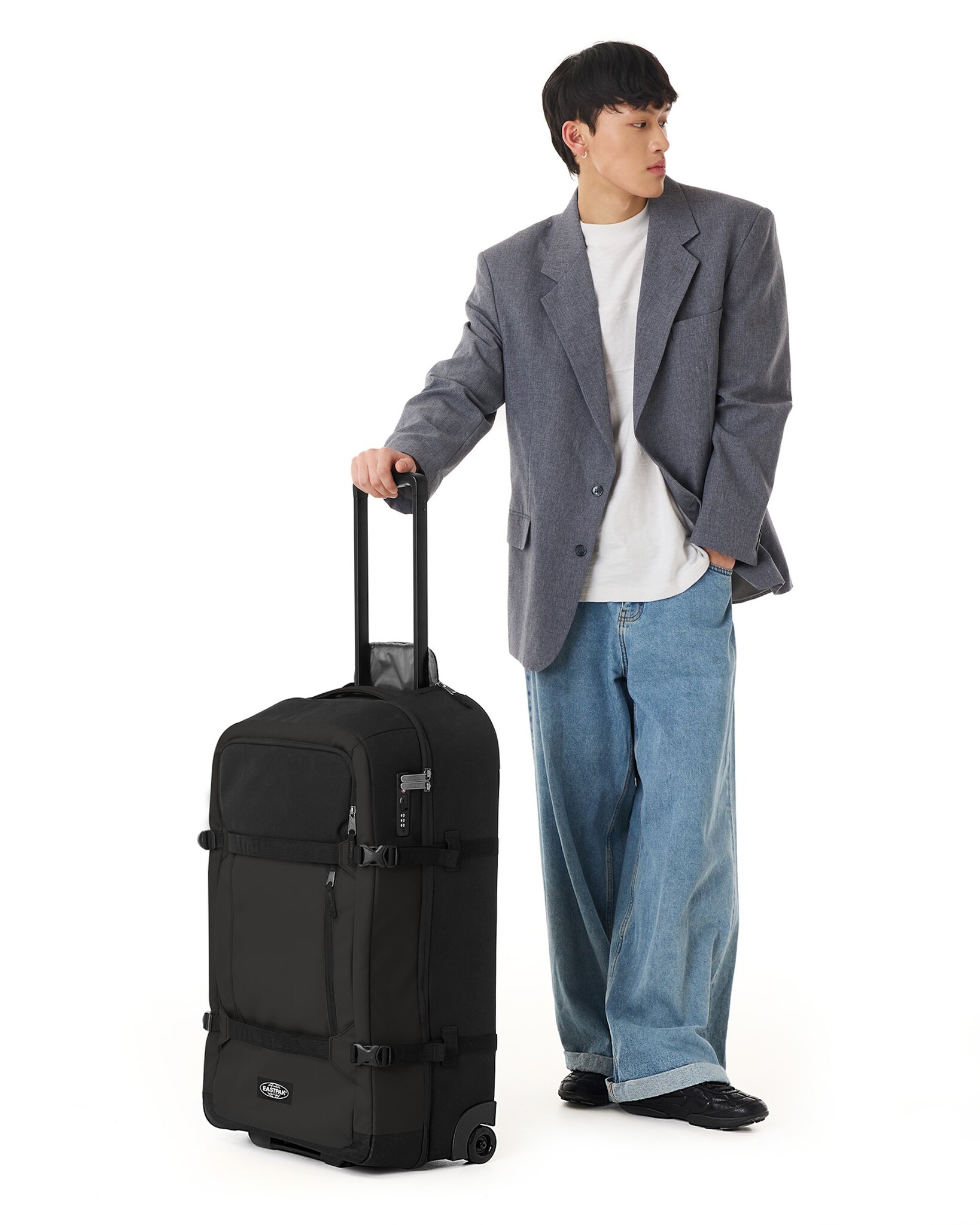 Eastpak Eastpak Transit'r Pro M 63L 2-wiel reiskoffer black procoated