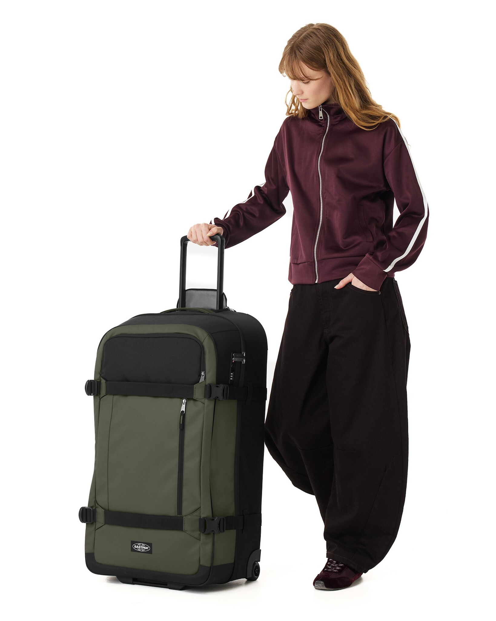 Eastpak Eastpak Transit'r Pro L 105L 2-wiel reiskoffer khaki procoated