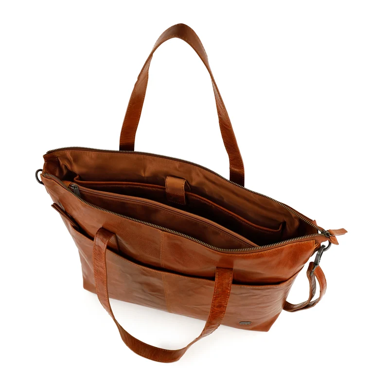 Bear Design Bear Design Manouk 15" laptop-shopper cognac