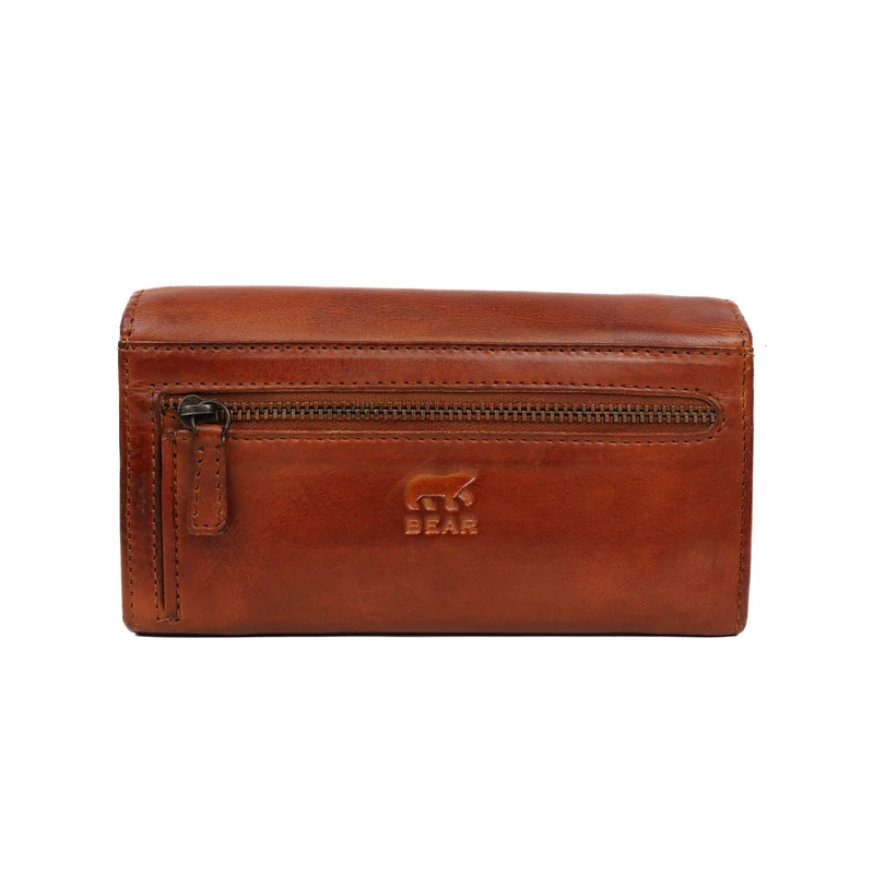 Bear Design Bear Design Noor 15cc RFID damesportemonnee cognac
