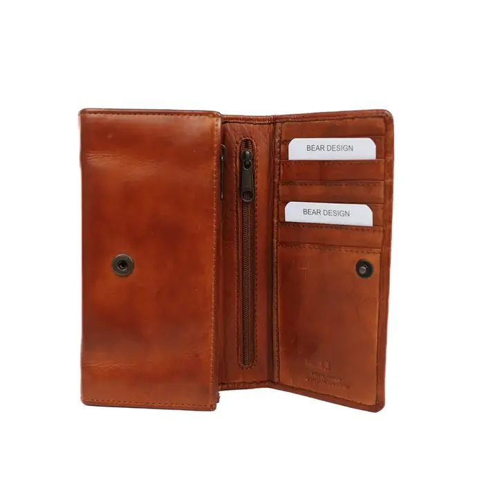 Bear Design Bear Design Noor 15cc RFID damesportemonnee cognac