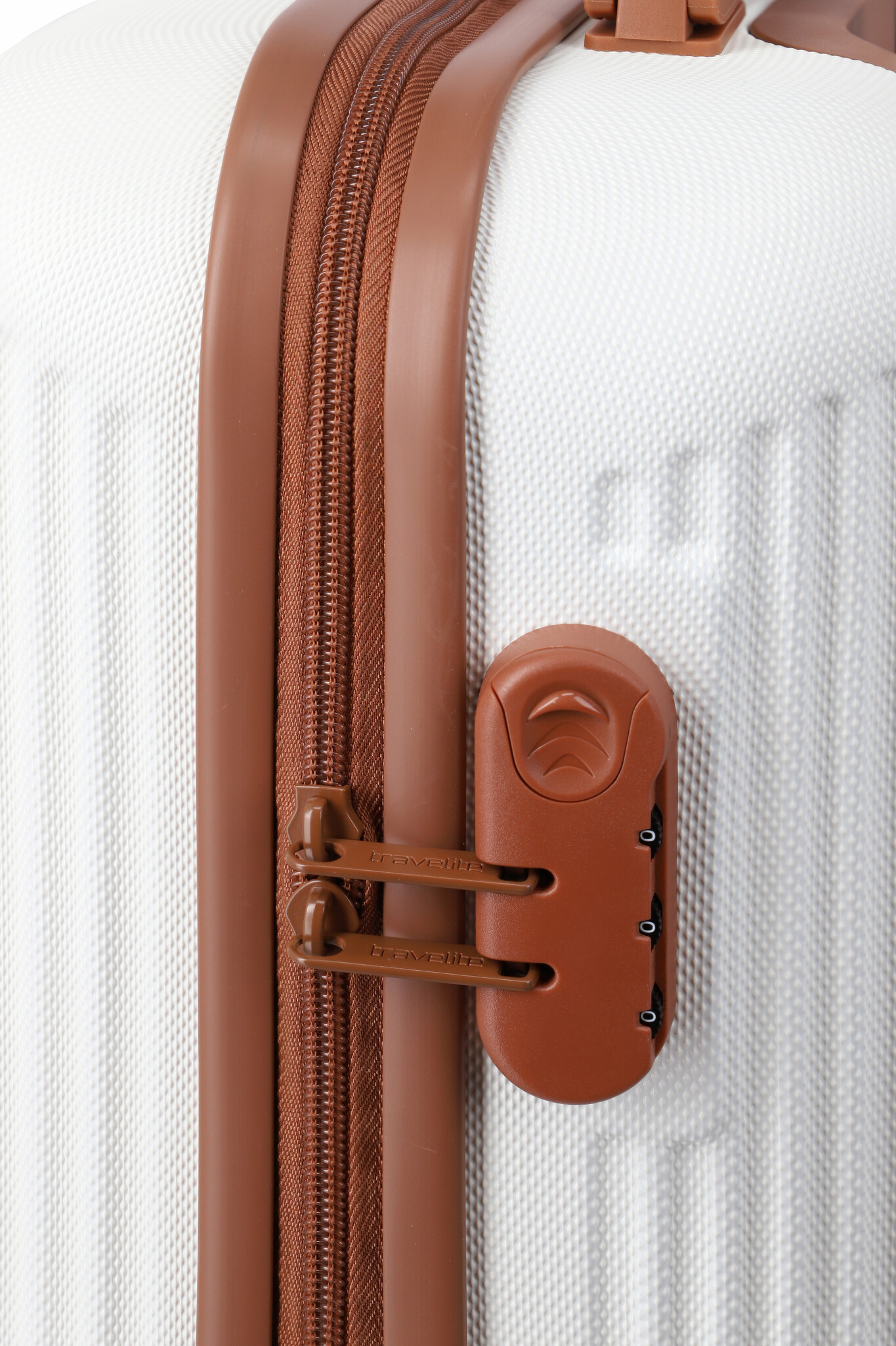 Travelite Travelite Bali S 34L handbagage-koffer wit/cognac