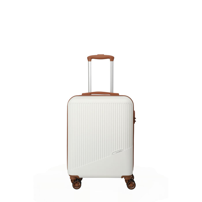 Travelite Travelite Bali S 34L handbagage-koffer wit/cognac