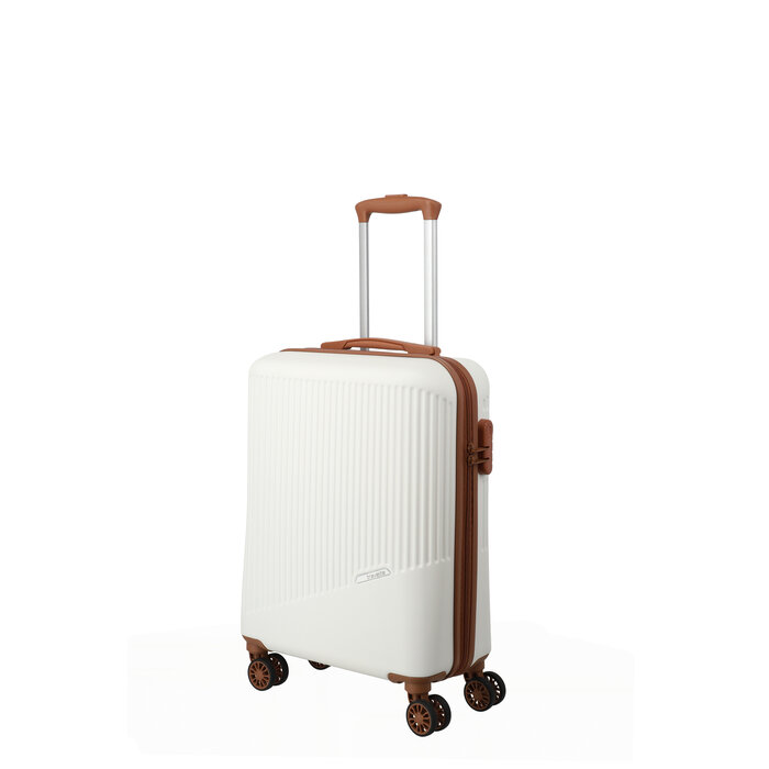 Travelite Travelite Bali S 34L handbagage-koffer wit/cognac