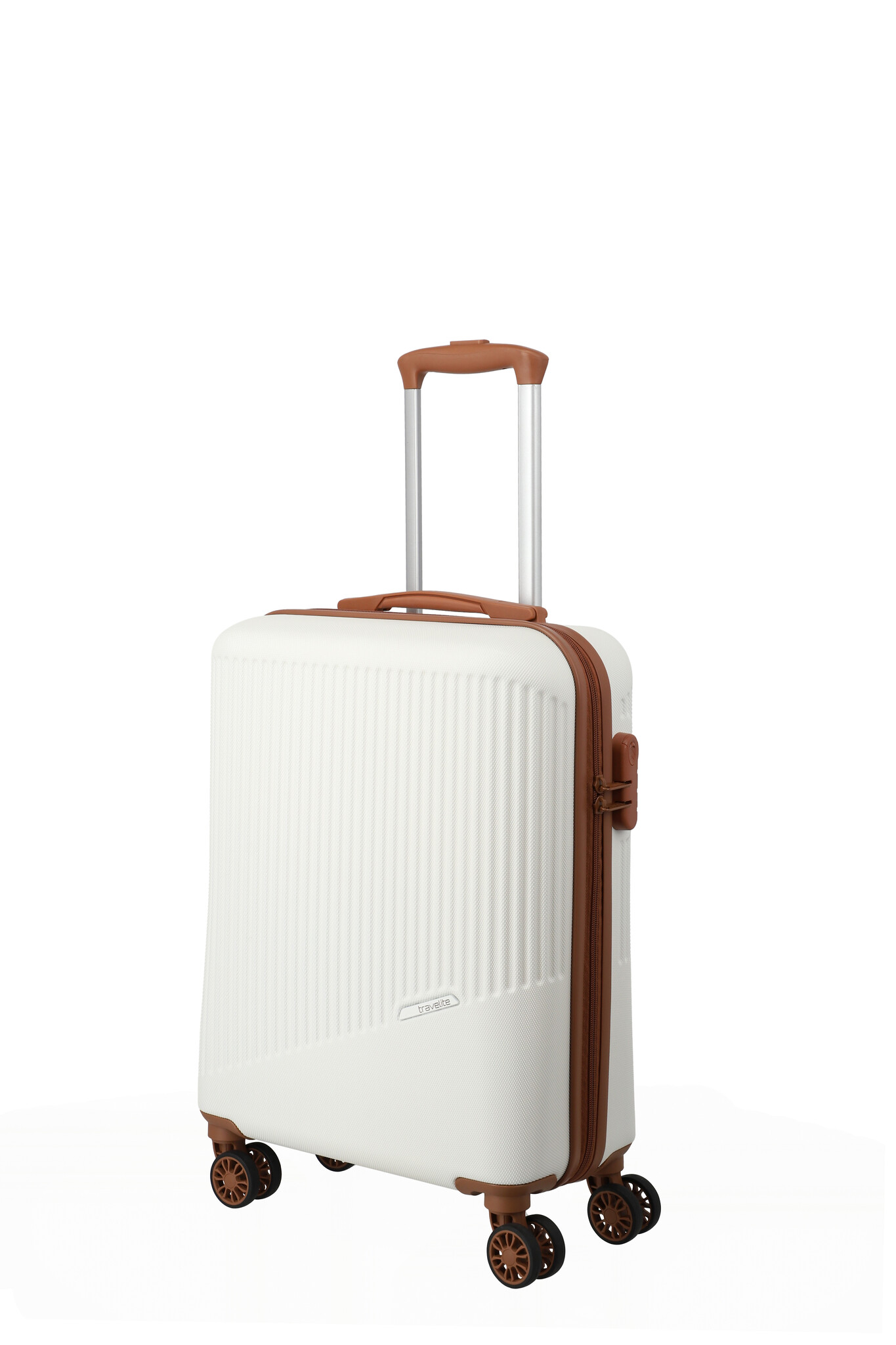 Travelite Travelite Bali S 34L handbagage-koffer wit/cognac