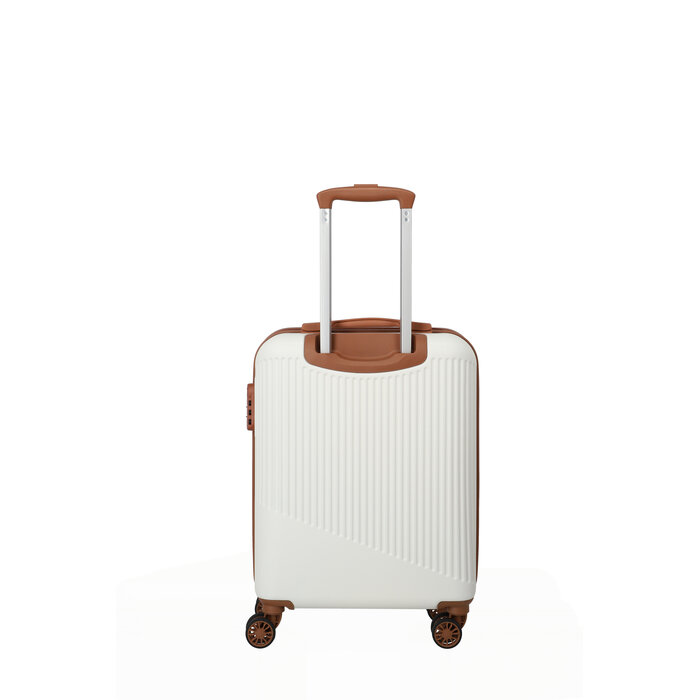 Travelite Travelite Bali S 34L handbagage-koffer wit/cognac