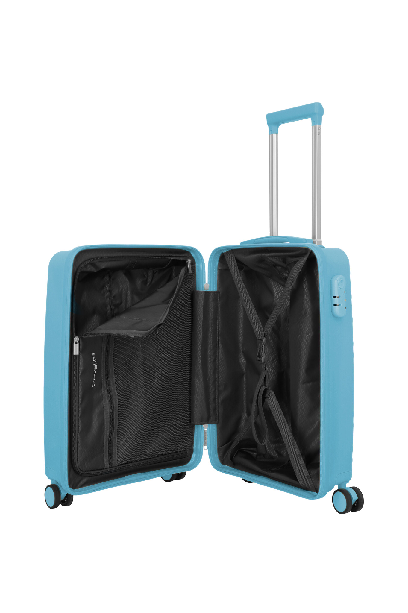 Travelite Travelite Pacific S 4-wiel handbagage koffer (38x55x23cm) licht blauw