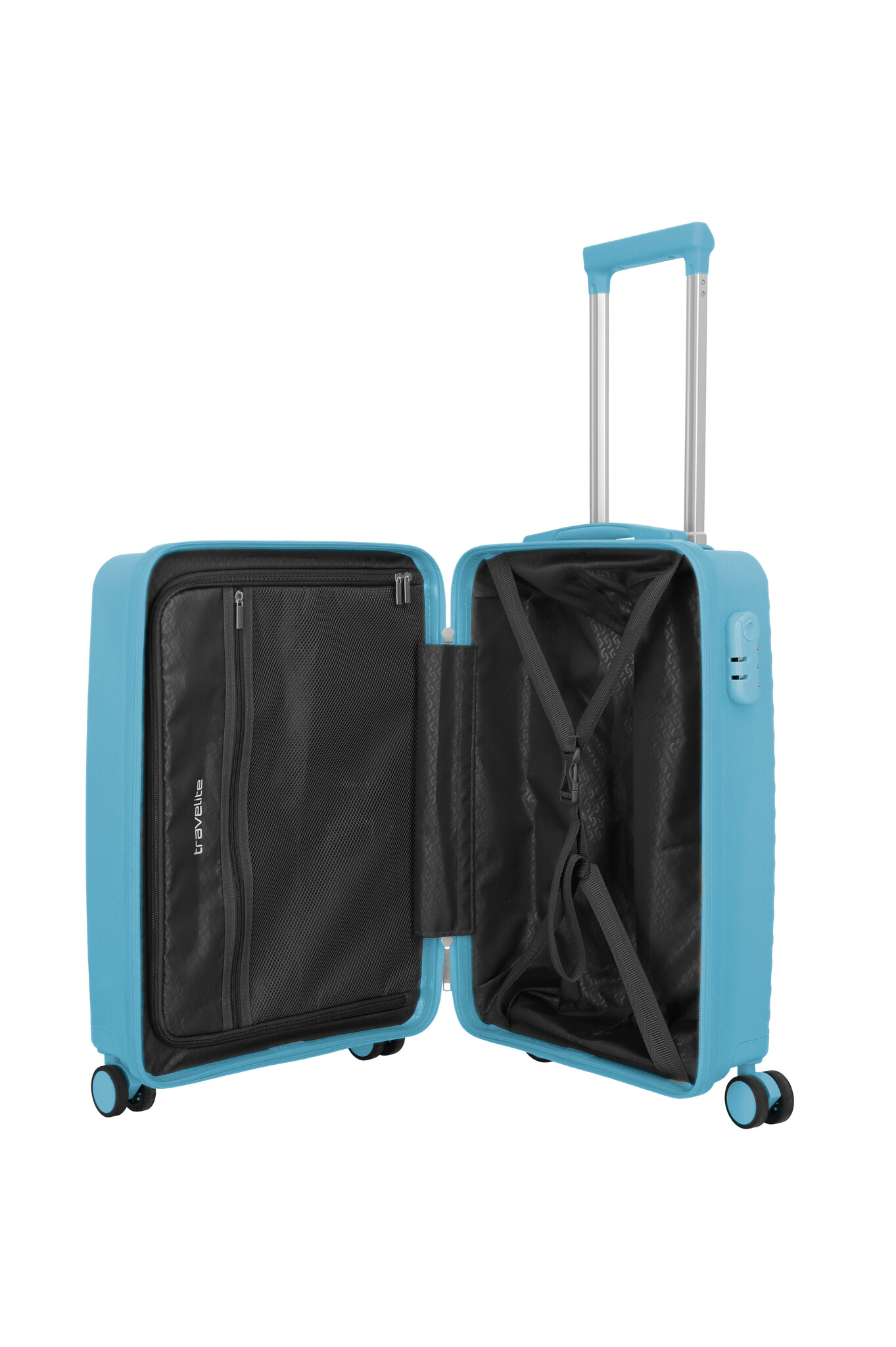 Travelite Travelite Pacific S 4-wiel handbagage koffer (38x55x23cm) licht blauw