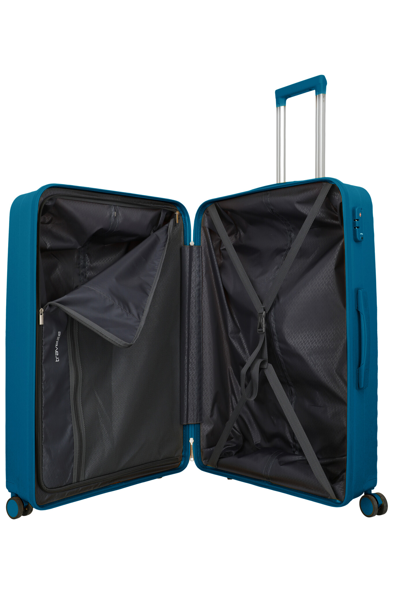 Travelite Travelite Pacific large 4-wiel reiskoffer 100L donker blauw