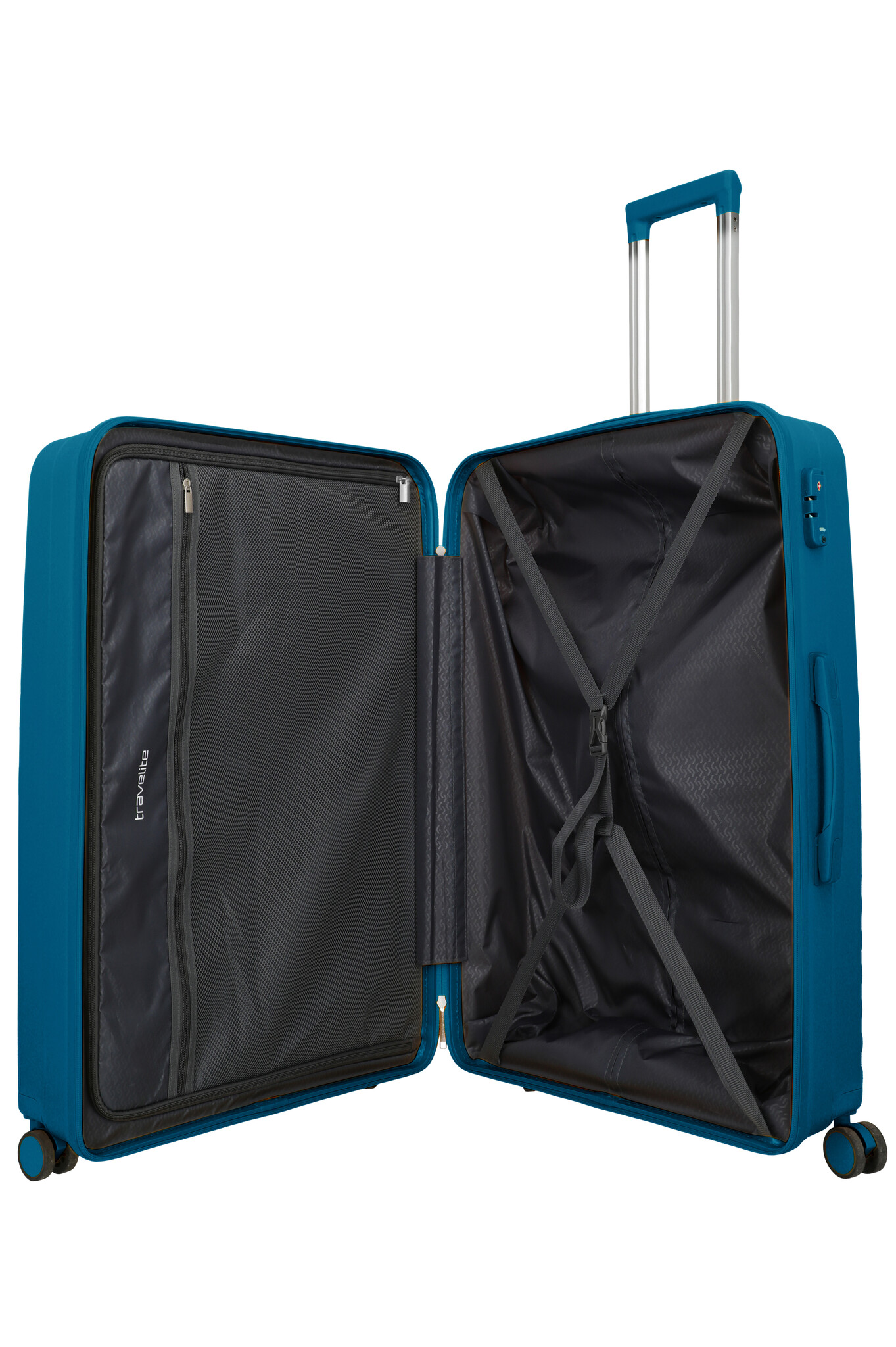 Travelite Travelite Pacific large 4-wiel reiskoffer 100L donker blauw