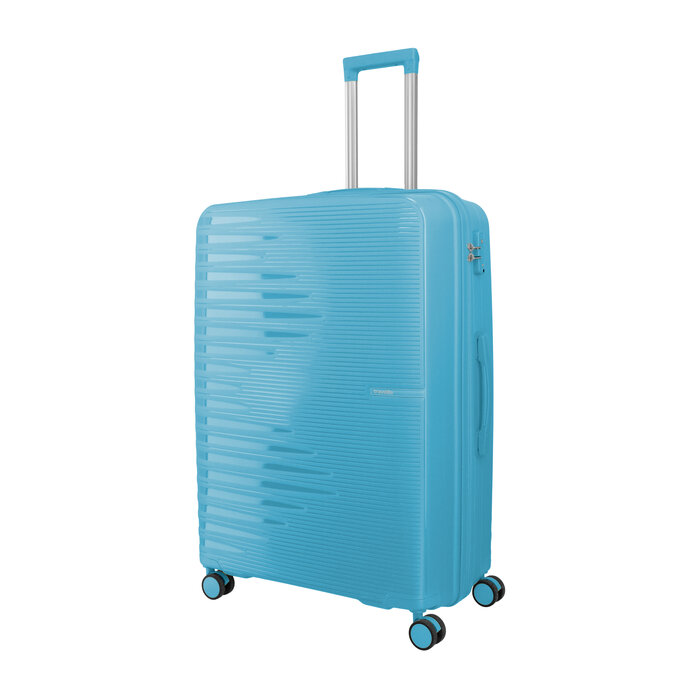 Travelite Travelite Pacific large 4-wiel reiskoffer 100L licht blauw