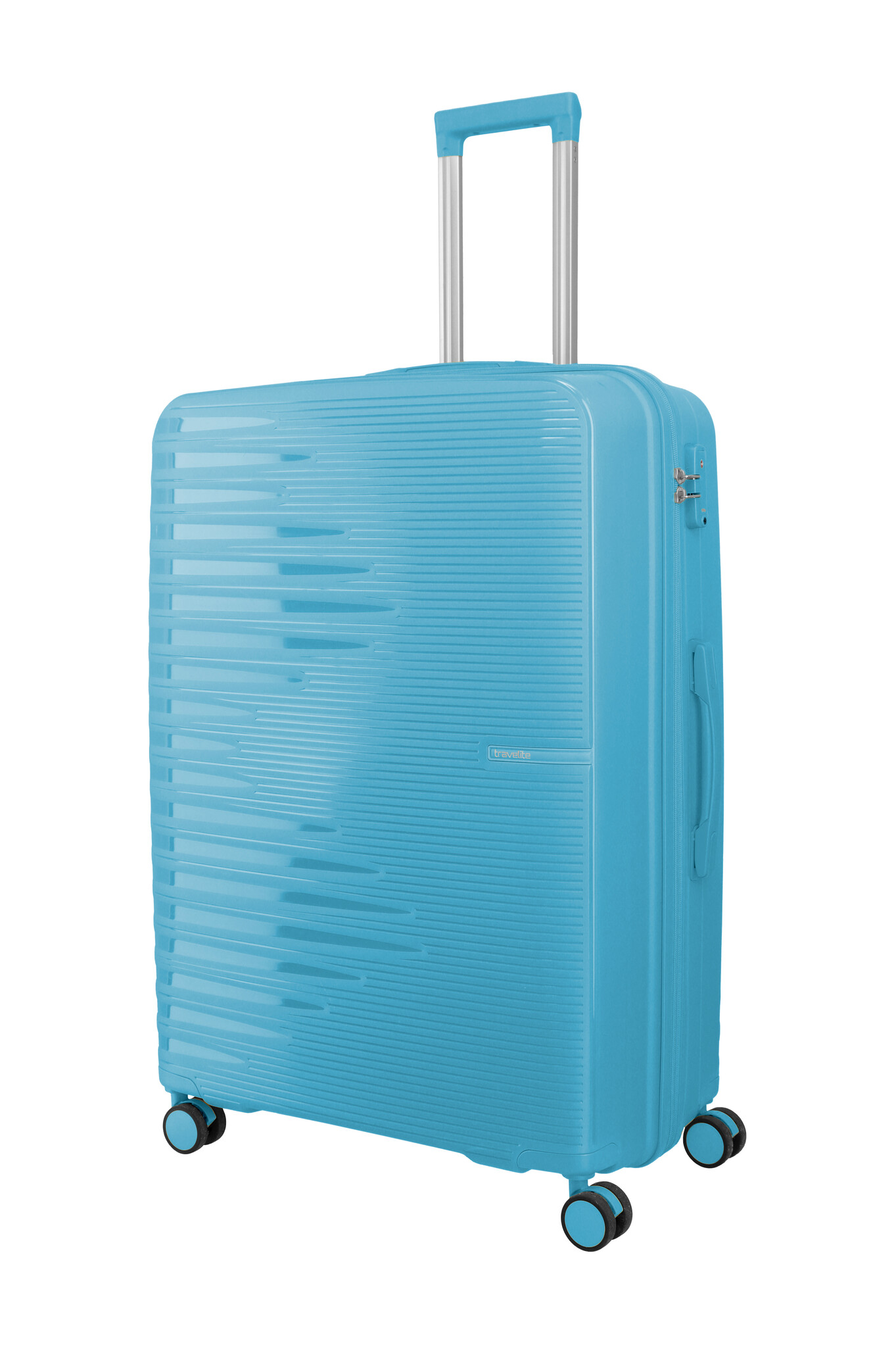 Travelite Travelite Pacific large 4-wiel reiskoffer 100L licht blauw
