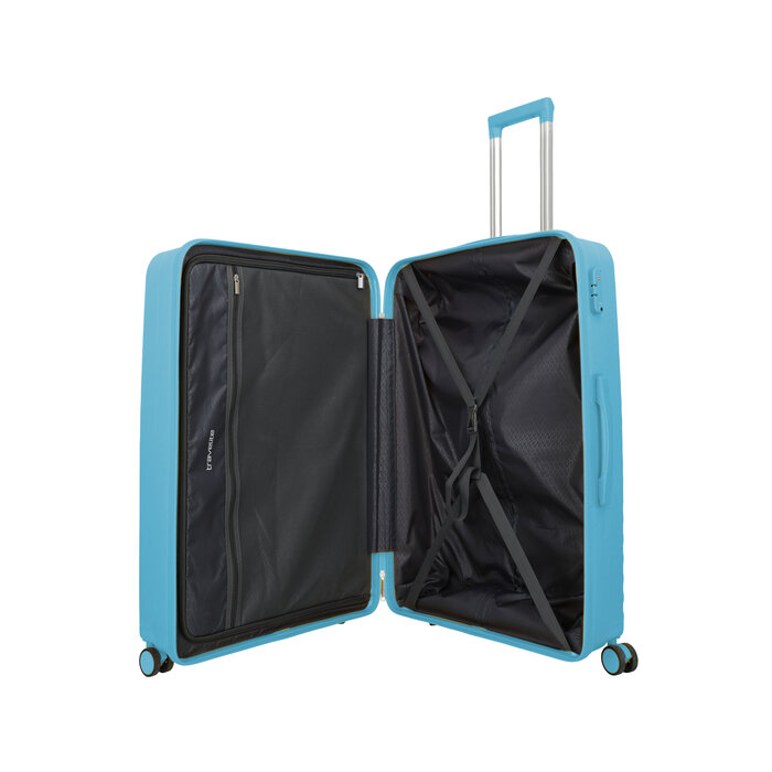 Travelite Travelite Pacific large 4-wiel reiskoffer 100L licht blauw