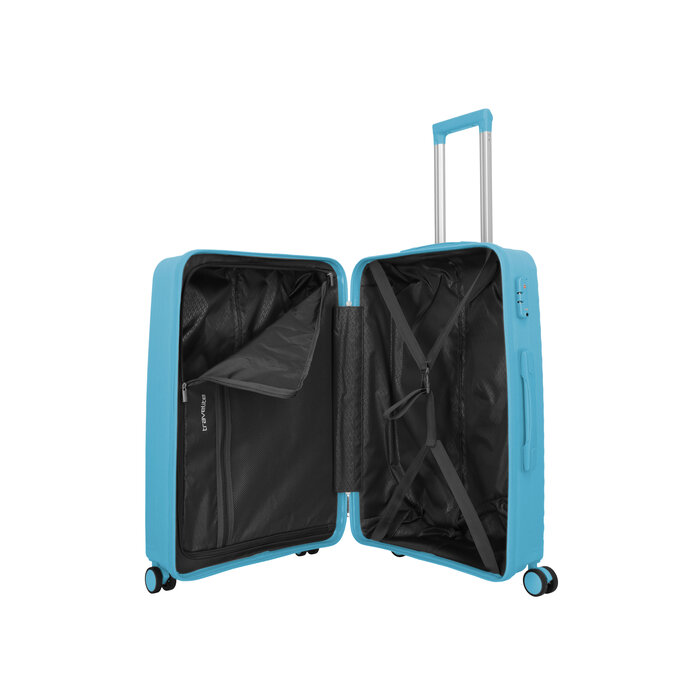 Travelite Travelite Pacific Medium 4-wiel reiskoffer 65L licht blauw