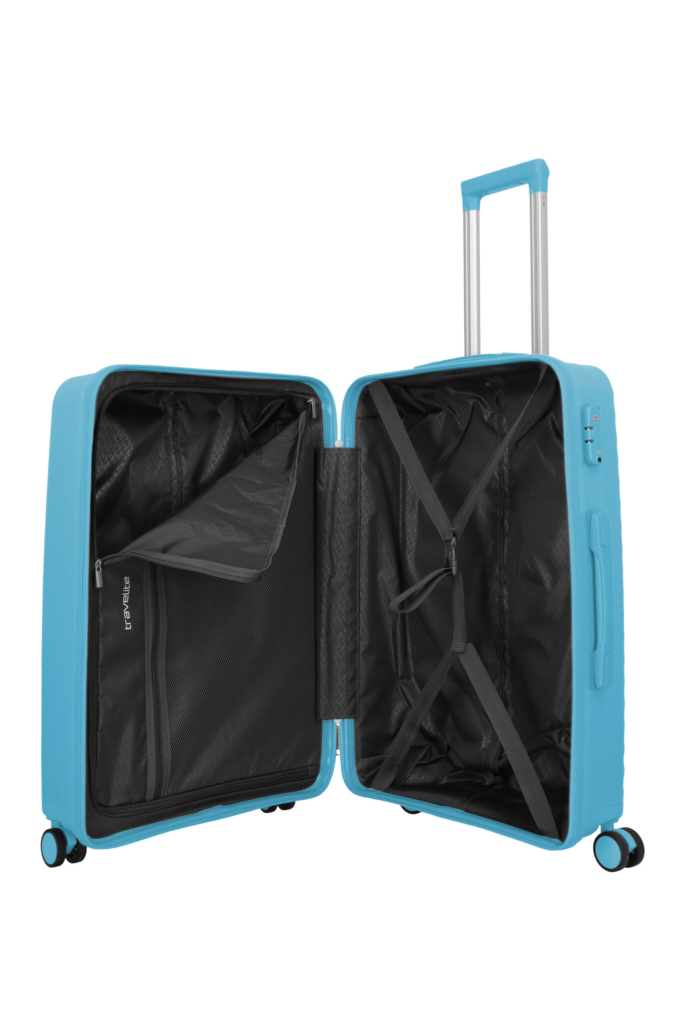 Travelite Travelite Pacific Medium 4-wiel reiskoffer 65L licht blauw