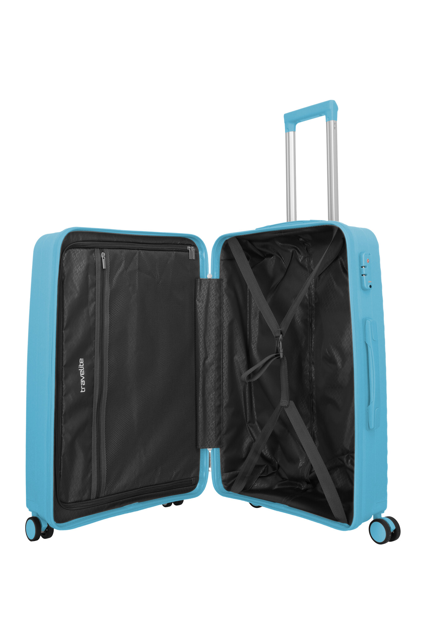Travelite Travelite Pacific Medium 4-wiel reiskoffer 65L licht blauw