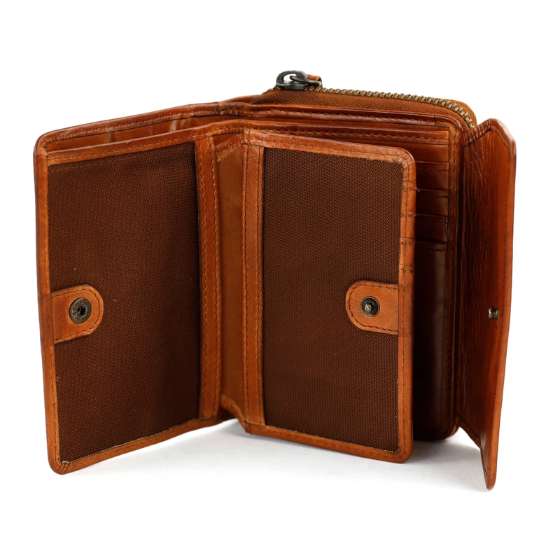 Bear Design Bear Design Alba RFID 10cc-10 vaks portemonnee cognac