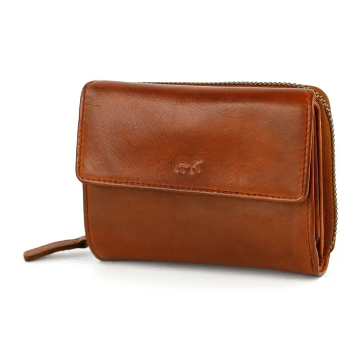 Bear Design Bear Design Alba RFID 10cc-10 vaks portemonnee cognac