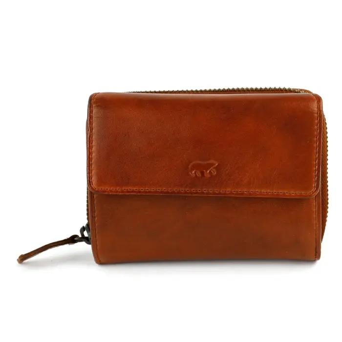 Bear Design Bear Design Alba RFID 10cc-10 vaks portemonnee cognac