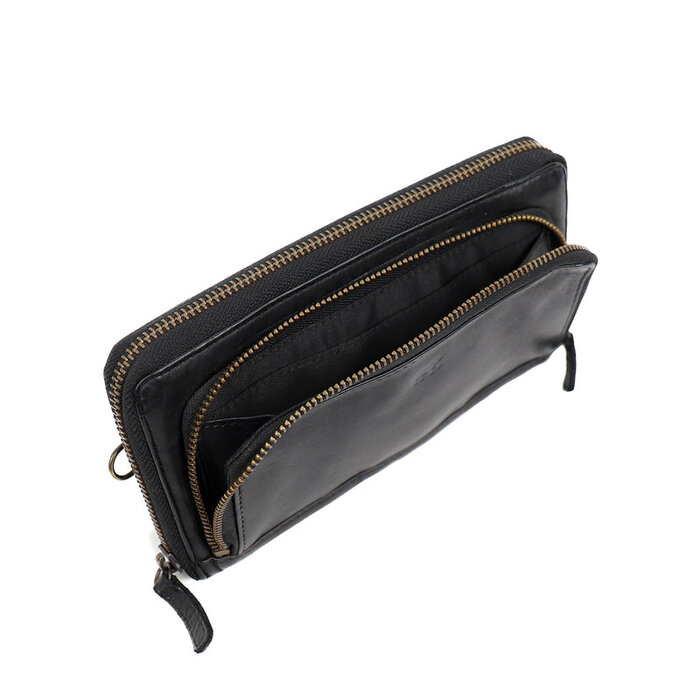Bear Design Bear Design Isa 12cc rits-portemonne/clutch zwart