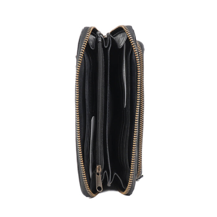 Bear Design Bear Design Isa 12cc rits-portemonne/clutch zwart