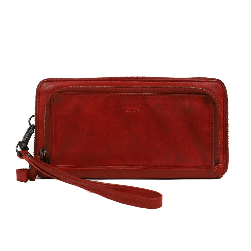 Bear Design Bear Design Isa 12cc rits-portemonne/clutch rood