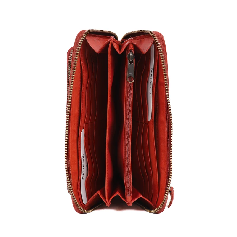 Bear Design Bear Design Isa 12cc rits-portemonne/clutch rood