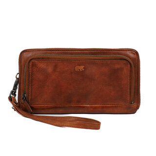 Bear Design Bear Design Isa  12cc rits-portemonne/clutch cognac