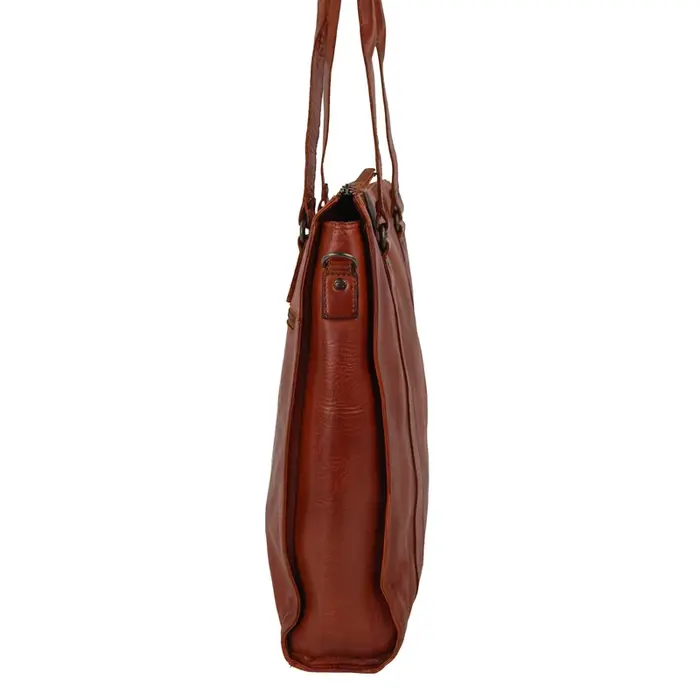 Bear Design Bear Design Freya leren 15" laptop-shopper cognac
