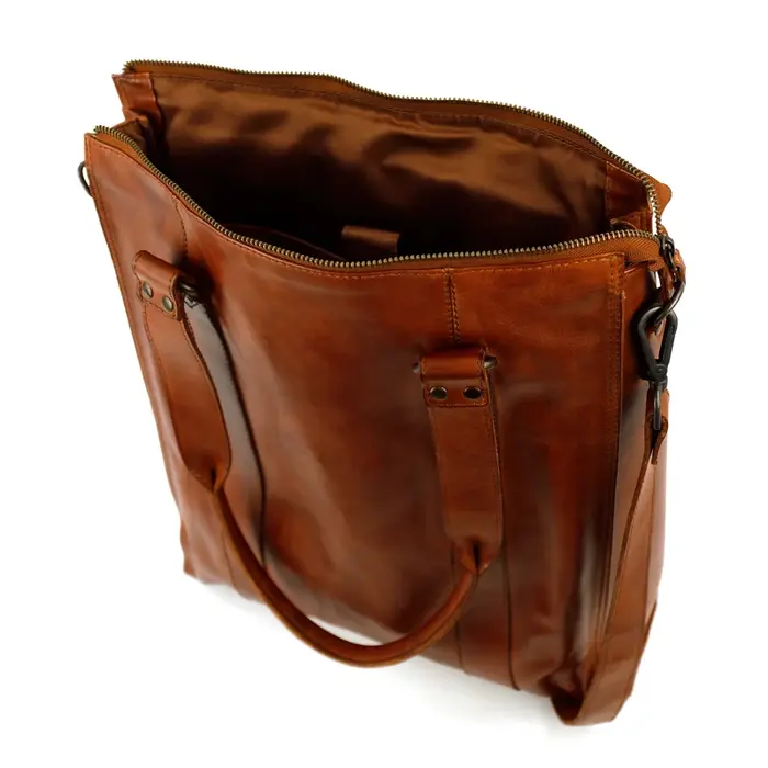 Bear Design Bear Design Freya leren 15" laptop-shopper cognac