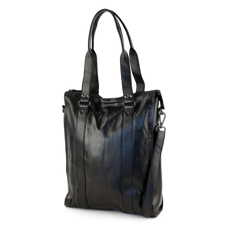 Bear Design Bear Design Freya leren 15" laptop-shopper zwart