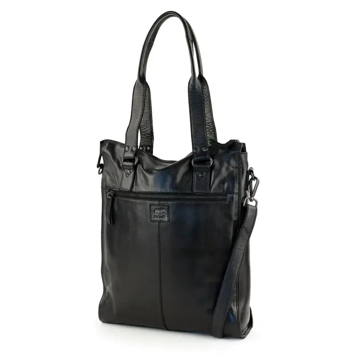 Bear Design Bear Design Freya leren 15" laptop-shopper zwart
