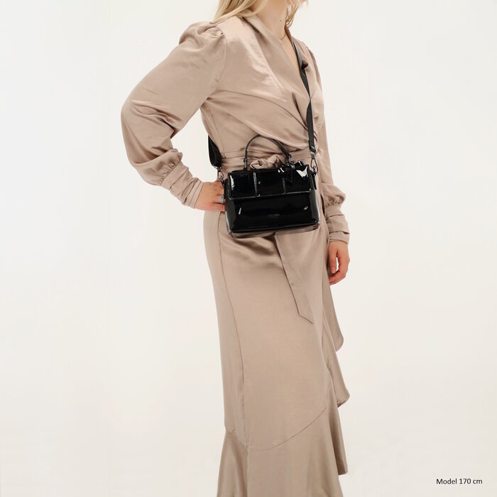 Charm London Charm London Kensington Handtas lak-zwart