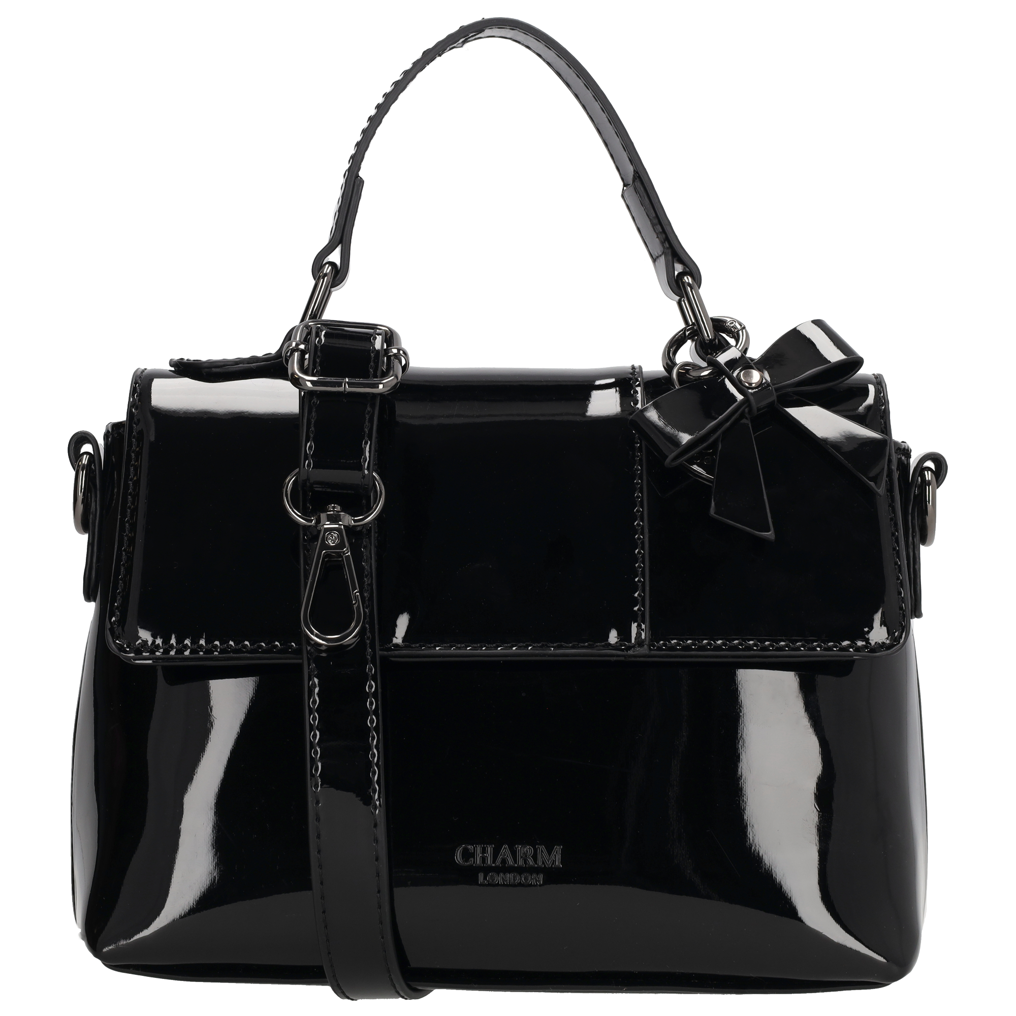 Charm London Charm London Kensington Handtas lak-zwart